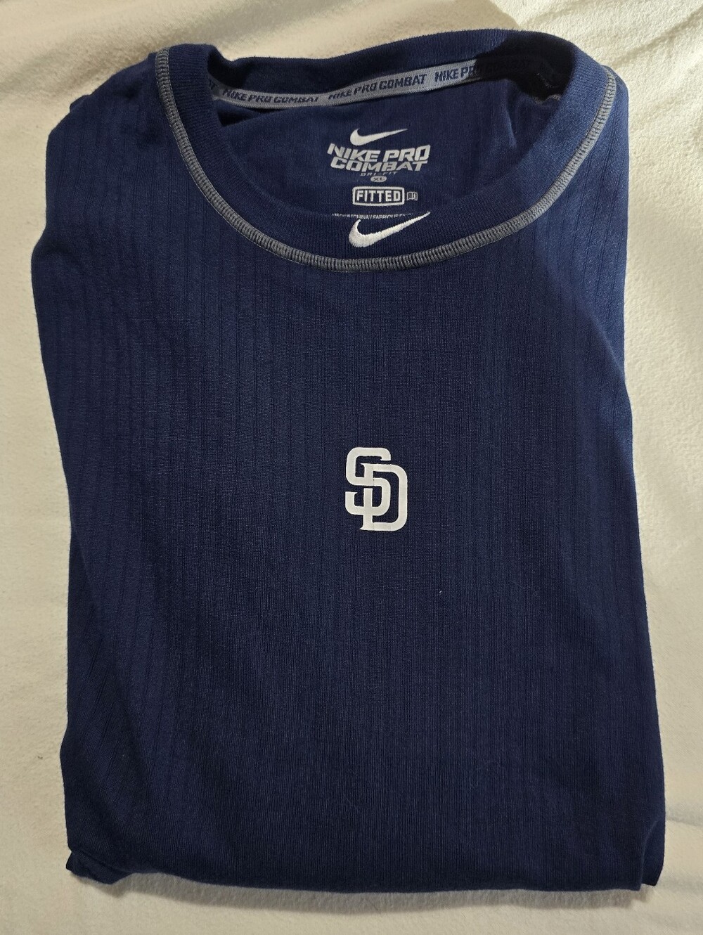 Nike Pro Combat Dri-FIT San Diego Padres MLB Compression Shirt XL Blue Fitted
